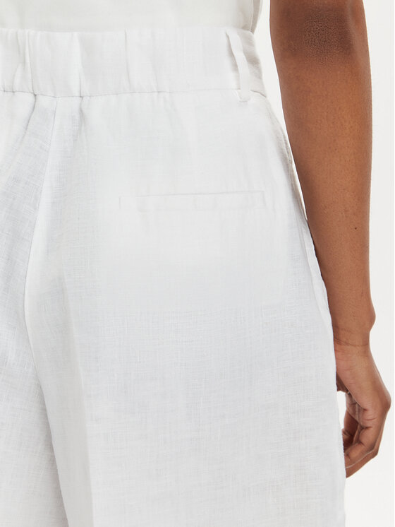 Sisley Sisley Pantalon scurți din material 4AGHL9013 Alb Regular Fit