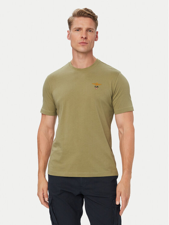 Aeronautica Militare Tricou 262TS1580UJ00372 Verde Regular Fit