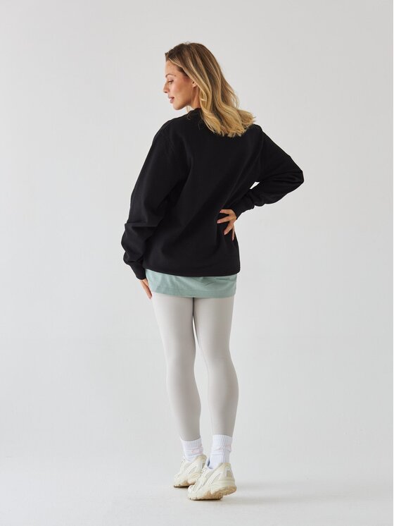 BeShaped BeShaped Bluza Pilates Princess Czarny Oversize