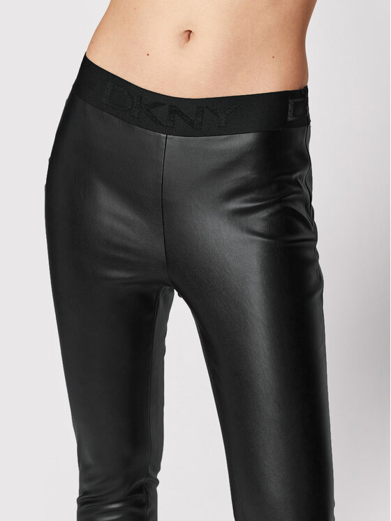 Pantaloni in similpelle P1RKXGIJ Nero Slim Fit
