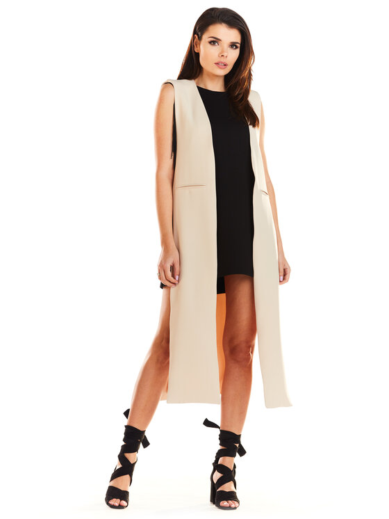 Awama Awama Kamizelka A280 Beżowy Basic Fit