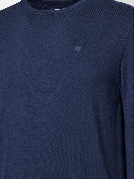 Wrangler Wrangler Sweter 112357427 Granatowy Regular Fit