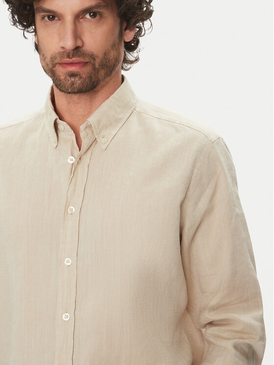 Hechter Paris Hechter Paris Särk 60356 151600 Beež Regular Fit