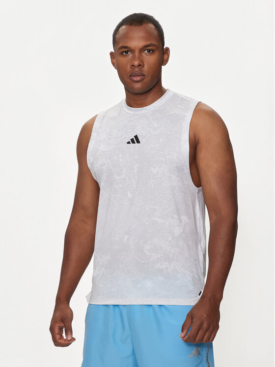 adidas adidas Funkčné tričko Power Workout IS3843 Biela Regular Fit