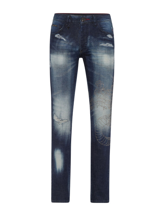 PHILIPP PLEIN PHILIPP PLEIN Jeansy 14739 Szary Straight Leg