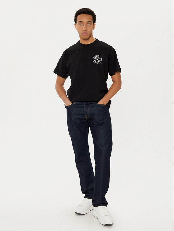 Versace Jeans Couture Versace Jeans Couture Tričko 78GAHE07 Čierna Regular Fit