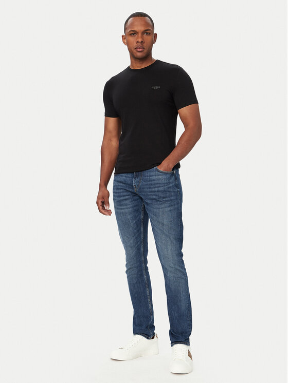 Guess Guess T-Shirt M6YI24 K3728 Černá Extra Slim Fit
