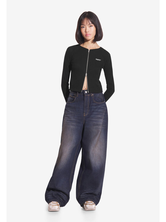 PROSTO. PROSTO. Bluzka Ribbed Czarny Regular Fit