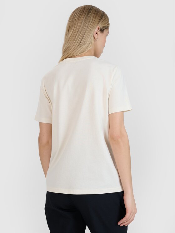 4F 4F T-Shirt 4FWSS25TTSHF1994-11S Λευκό Oversize