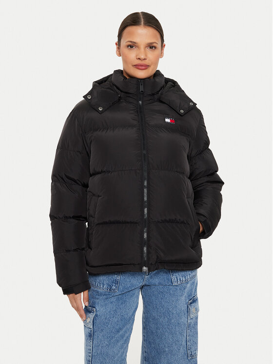 Tommy Jeans Pehelykabát Alaska DW0DW18610 Fekete Regular Fit