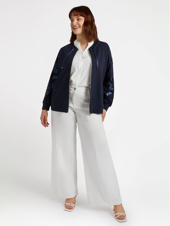 Fiorella Rubino Fiorella Rubino Felpa G883L008307N034 Blu Boxy Fit