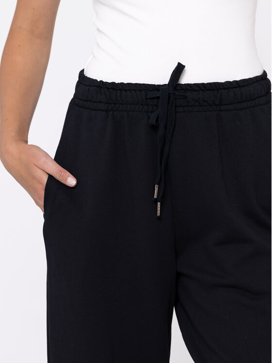 Miss LK Miss LK Spodnie materiałowe MISSLKSM Czarny Loose Fit
