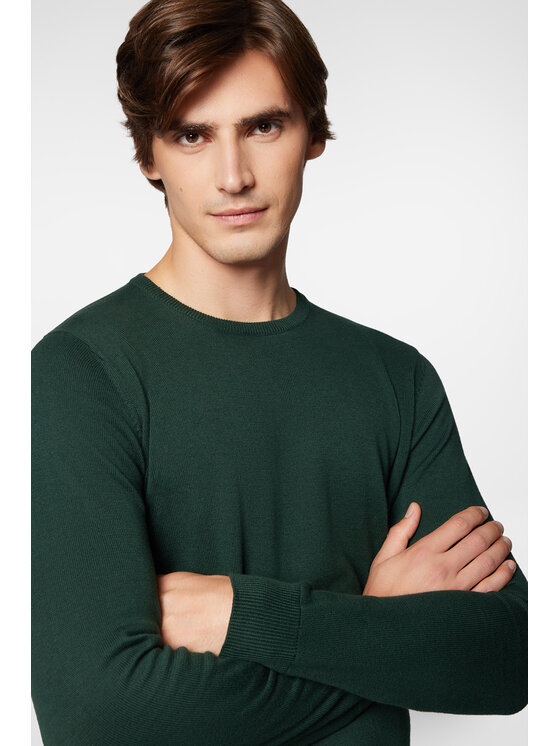 Próchnik Próchnik Sweter PM8 SW073224000010 Zielony Regular Fit