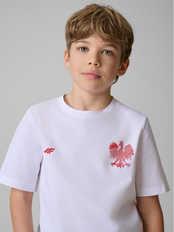 4F 4F T-shirt 4FJSMM00TTSHU2236-10S Bianco Regular Fit