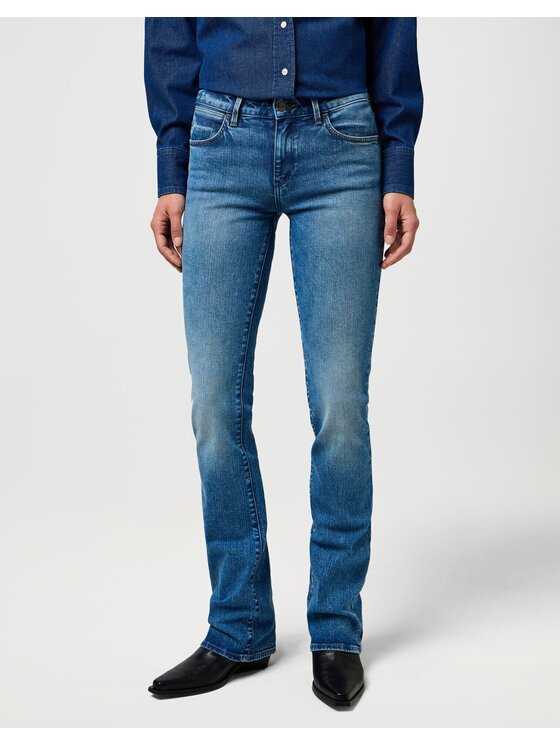 Wrangler Wrangler Jeansy BOOTCUT Niebieski Bootcut Fit