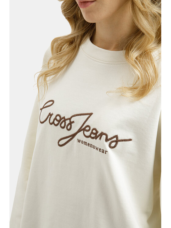 Cross Jeans Cross Jeans Bluza 65474-273 Beżowy Regular Fit