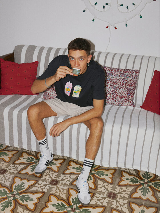 Solid Solid T-shirt 21108243 Nero Relaxed Fit