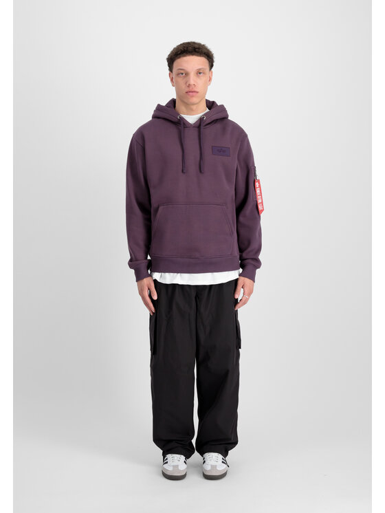 Alpha Industries Alpha Industries Bluza Backprint Hoodie Fioletowy Regular Fit