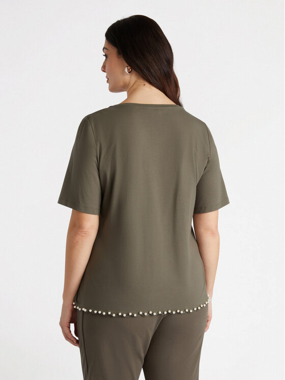 Fiorella Rubino Fiorella Rubino T-shirt G293L008106N035 Verde Regular Fit