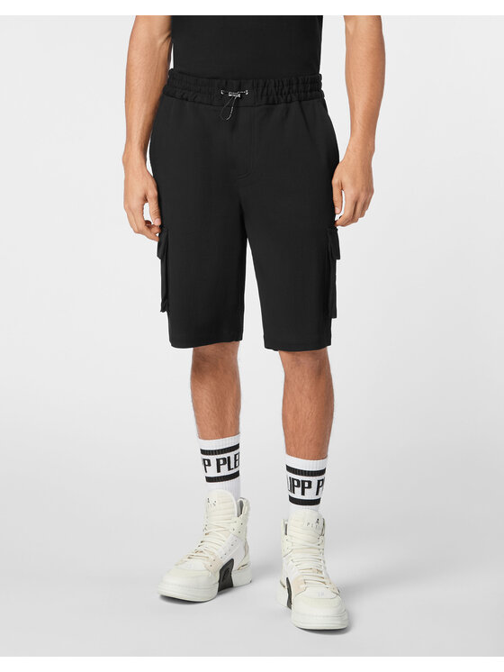 PHILIPP PLEIN PHILIPP PLEIN Šortky 22567 Čierna Regular Fit