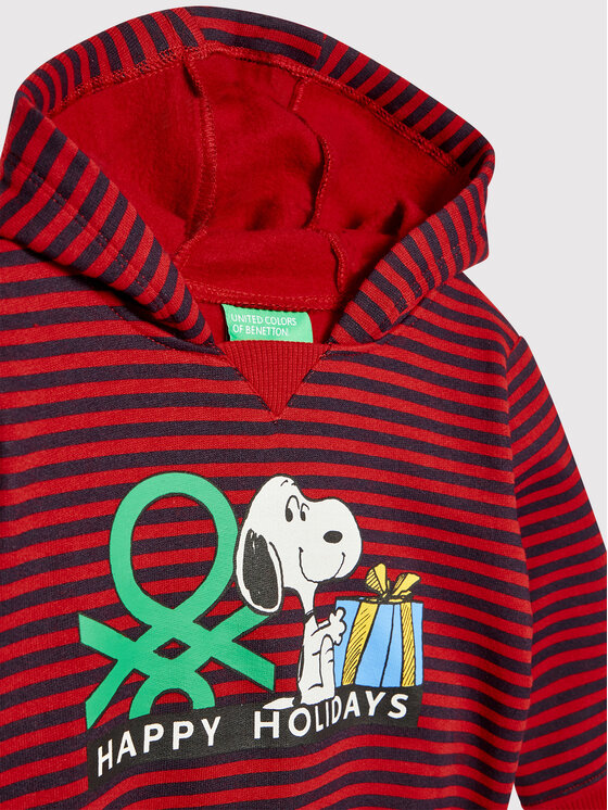 United Colors Of Benetton Felpa PEANUTS 3UJAC2305 Rosso Regular