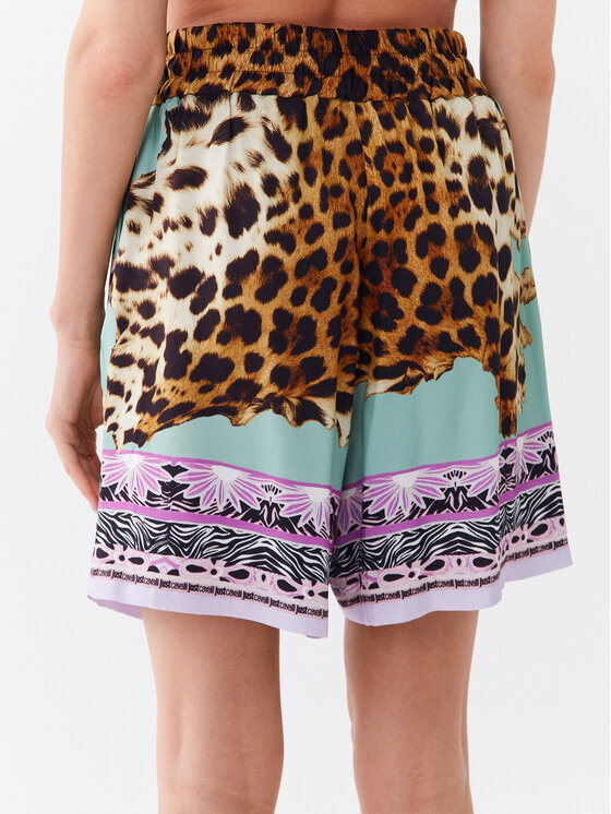 Just Cavalli Just Cavalli Шорти з тканини 74PBD110 Зелений Regular Fit