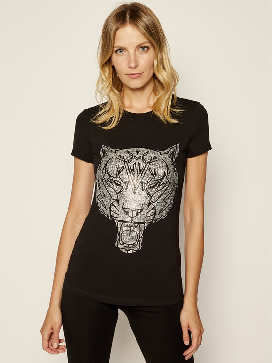 T-shirt F19C WTK1596 STE003N Nero Regular Fit