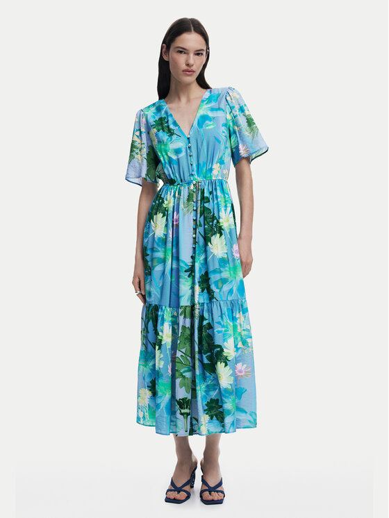 Desigual Rochie tip cămașă Femei, Mărimea: S, Albastru, Nancy 25SWVW18