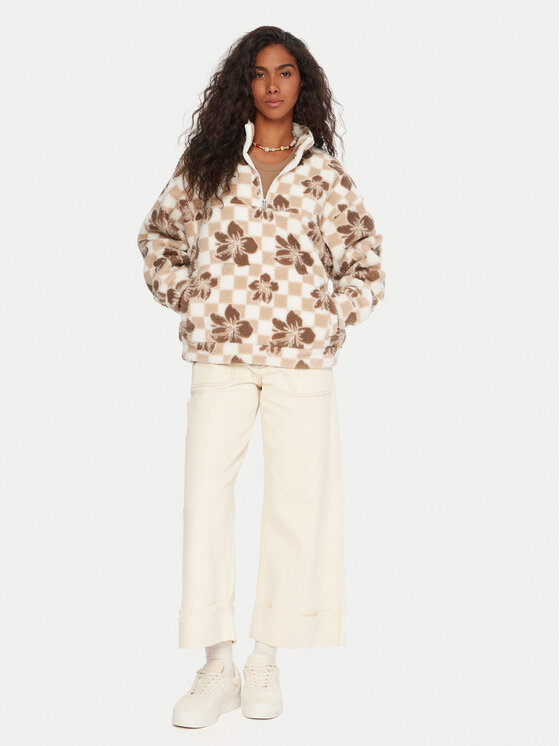 Roxy Roxy Fleecejacke Jive Talking ERJPF03208 Beige Oversize