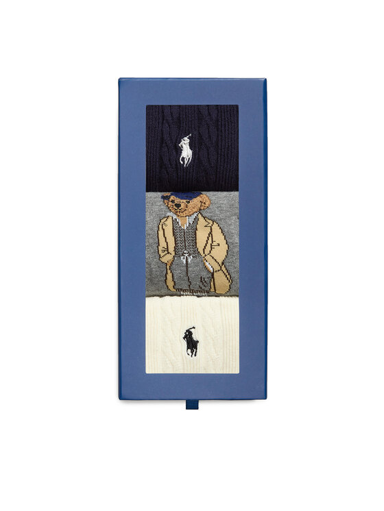 Polo Ralph Lauren Polo Ralph Lauren Set 3 parov ženskih visokih nogavic 455982948001 Pisana