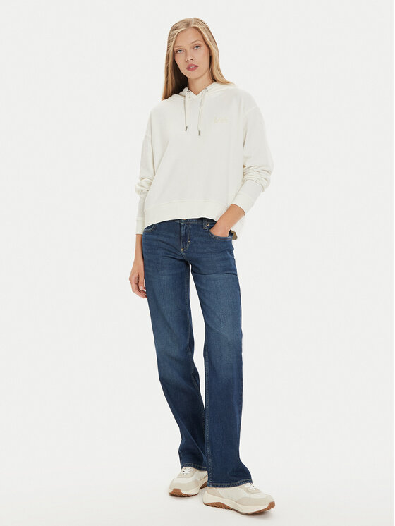 Lee Lee Pulóver Essential 112341539 Ekru Relaxed Fit