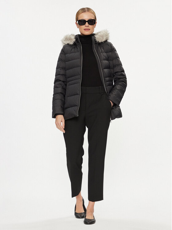 Tommy Hilfiger Tommy Hilfiger Пуховик Tyra WW0WW39746 Чорний Regular Fit