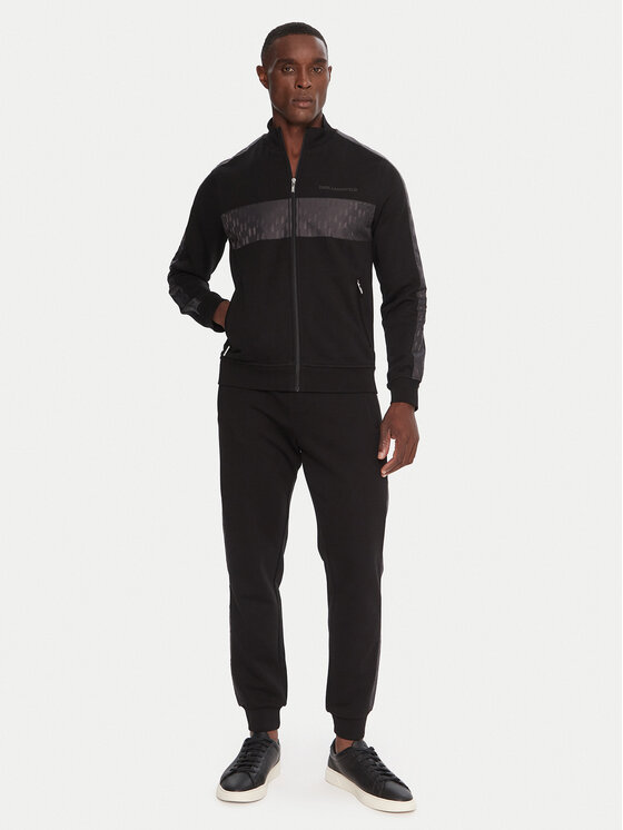 KARL LAGERFELD KARL LAGERFELD Majica dugih rukava 705035 554910 Crna Regular Fit