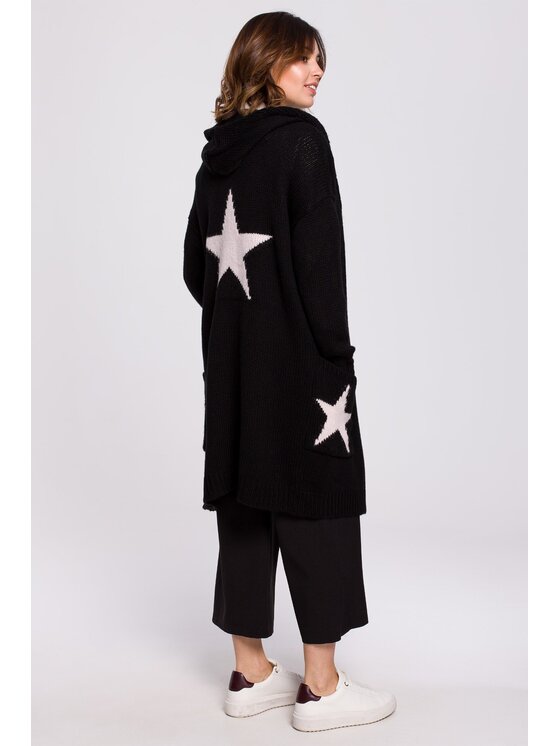 BeWear BeWear Kardigan bk063 Czarny Baggy Fit