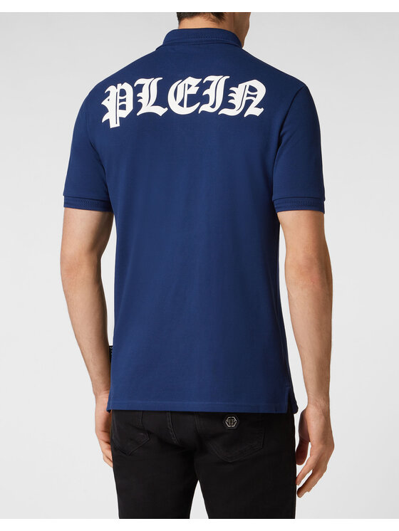 PHILIPP PLEIN PHILIPP PLEIN Polo 295 Niebieski jasny Slim Fit