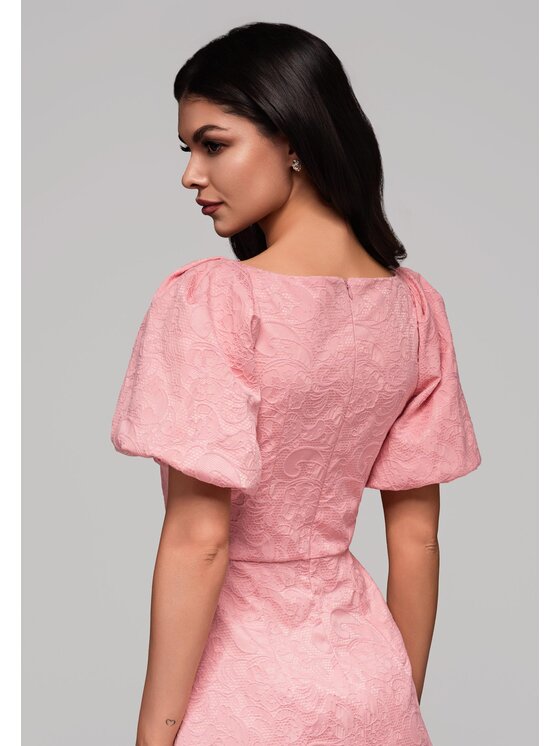 Ombre Ombre Sukienka koktajlowa LA-OM-DLR124 Różowy Regular Fit