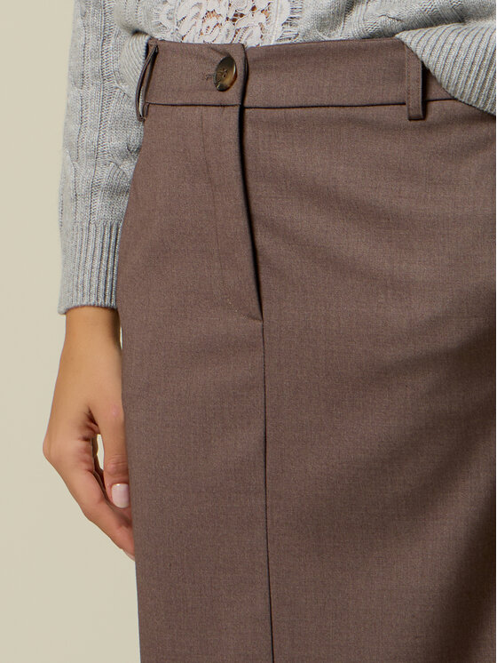 Oltre Oltre Spódnica maxi 1063R001628N012 Brązowy Regular Fit