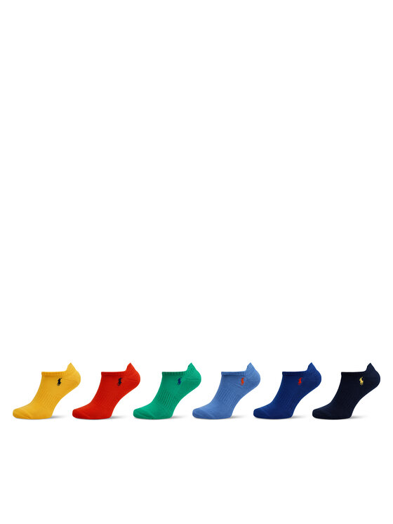 Set de 6 perechi de șosete medii pentru bărbați Polo Ralph Lauren 449874486001 Colorat