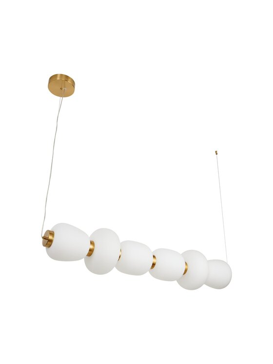 MIAhome MIAhome Lampa wisząca BRILLA-6 LED biało-złota 125 cm Złoty