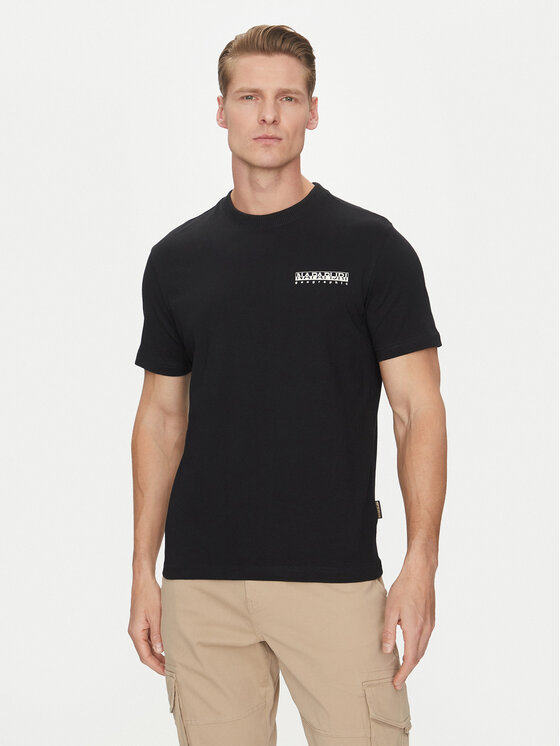 Napapijri T-shirt S-Sovana NP0A4IE4 Nero Regular Fit, taglia : L
