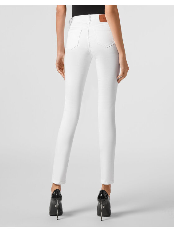 PHILIPP PLEIN PHILIPP PLEIN Jegginsy 6279 Biały Jegging Fit