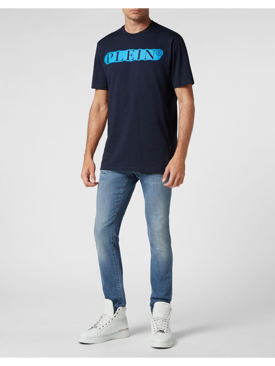 PHILIPP PLEIN PHILIPP PLEIN T-Shirt 89 Tmavomodrá Regular Fit