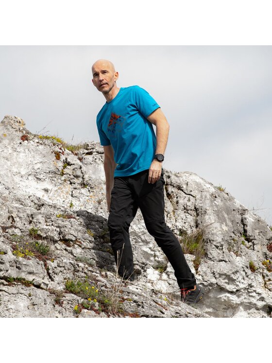 Alpinus Alpinus T-Shirt Mersmel Niebieski Regular Fit