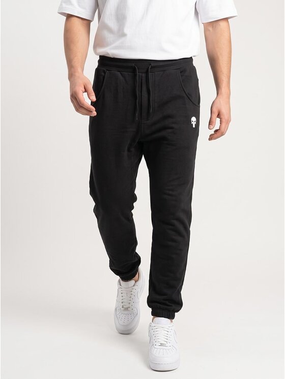 Marvel Marvel Spodnie dresowe Deep Crotch Punisher z obniżonym krokiem 132869 Czarny Regular Fit