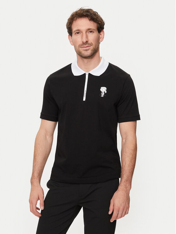 KARL LAGERFELD Polo 745025 542224 Melns Regular Fit