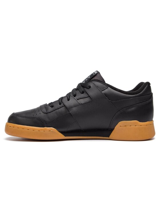 Black reebok workout gum sole clearance