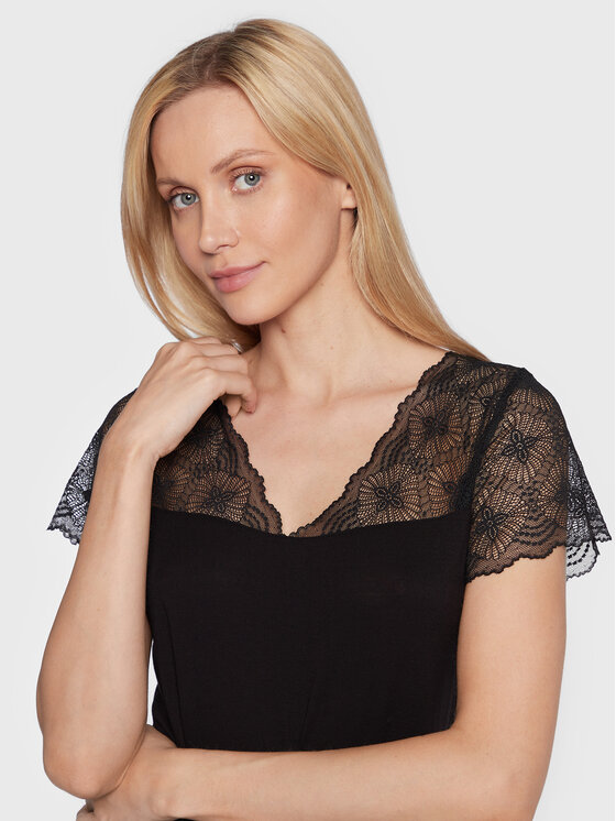 Camicia da notte Liddy 6514553 Nero Regular Fit
