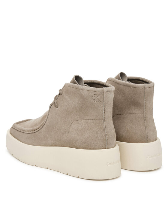 Calvin Klein Calvin Klein Gležnjače Flatf Lace Up Apr Cut Boot HW0HW03273 Bež