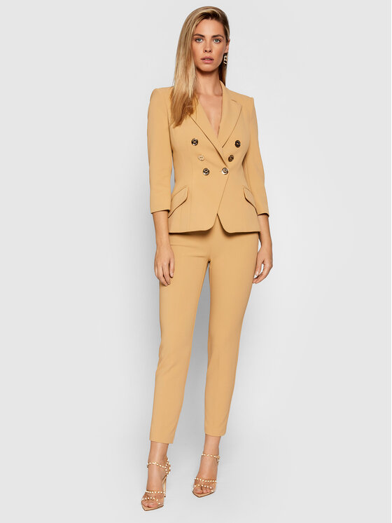 Pantaloni di tessuto PA-386-16E2-V260 Marrone