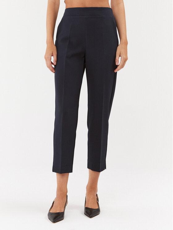 Maryley Pantaloni di tessuto 23IB616/41MO Blu scuro Regular Fit, taglia : XS